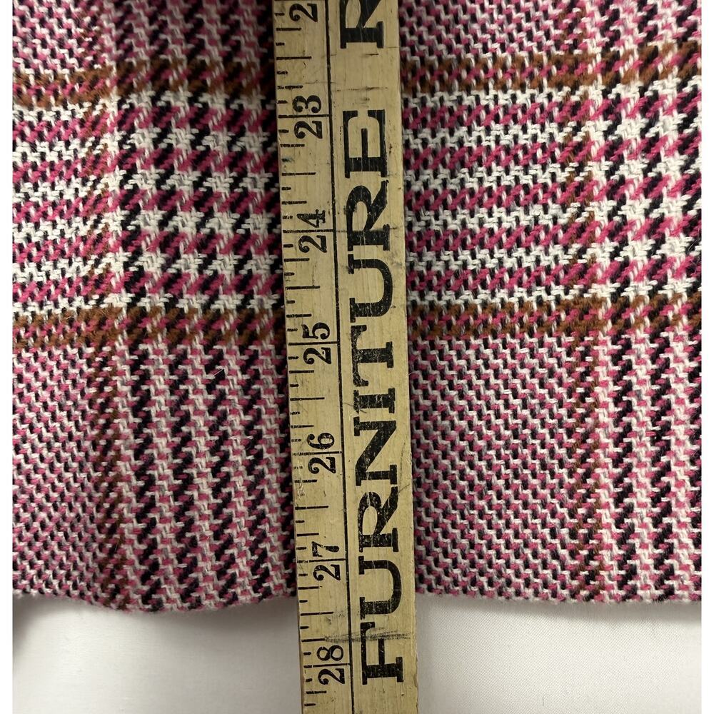 Y2K Imperial Pink Plaid Double Breasted Blazer Sz XS - Picture 11 of 11